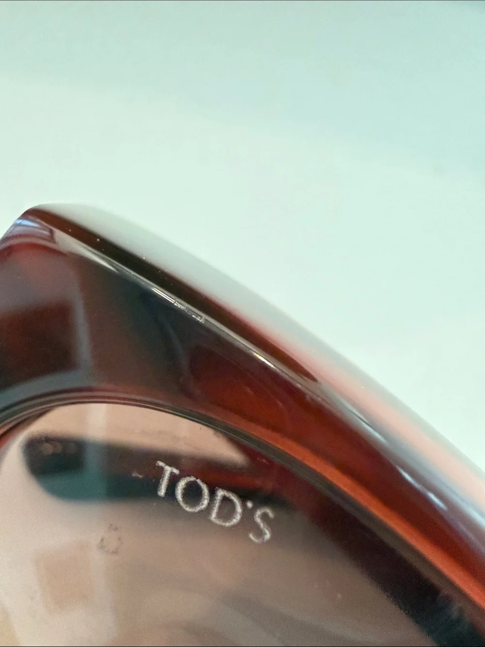 TOD'S Red Cat-Eye Sunglasses with Gradient Lenses
